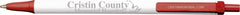 BIC Accessories White / Red Trim BIC - PrevaGuard™ Clic Stic® Pen w/ Ballpoint Blue Ink