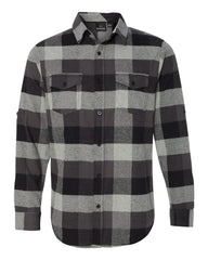 Burnside Woven Shirts S / Black/Grey Burnside - Men's Yarn-Dyed Long Sleeve Flannel Shirt