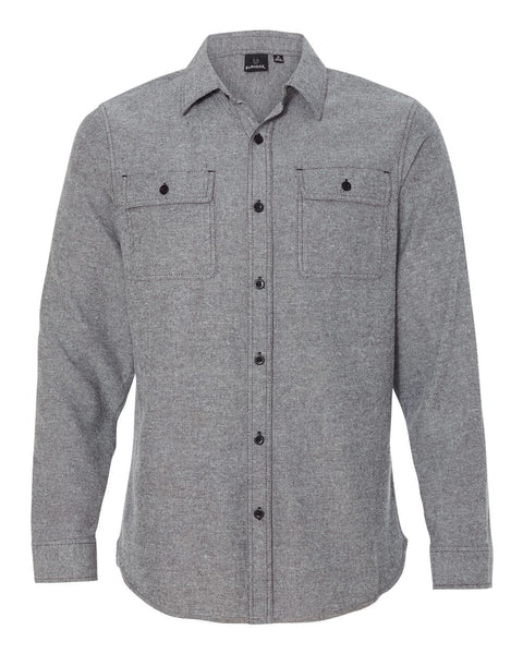 Burnside Woven Shirts S / Heather Grey Burnside - Men's Solid Long Sleeve Flannel Shirt