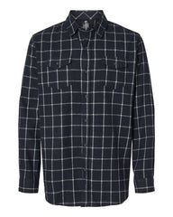 Burnside Woven Shirts S / Navy/White Burnside - Men's Yarn-Dyed Long Sleeve Flannel Shirt