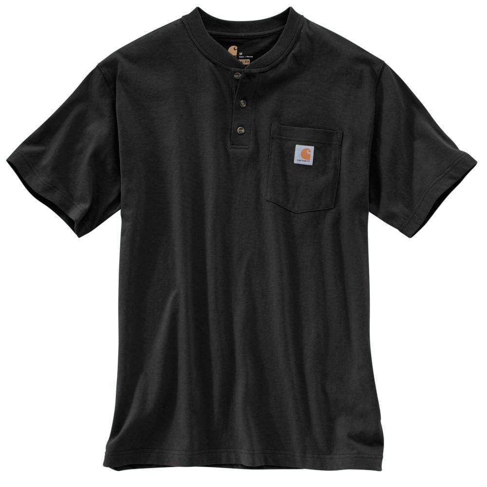 Carhartt T-shirts S / Black Carhartt - Short Sleeve Henley T-Shirt