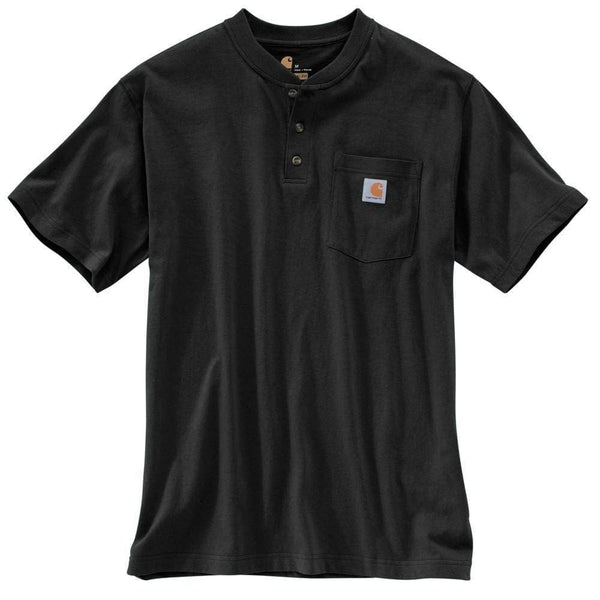 Carhartt T-shirts S / Black Carhartt - Short Sleeve Henley T-Shirt