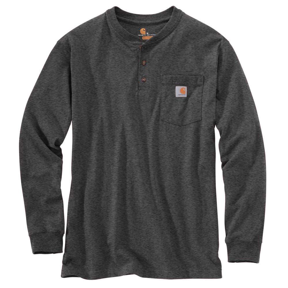 Carhartt T-shirts S / Carbon Heather Carhartt - Long Sleeve Henley T-Shirt