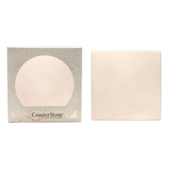 CoasterStone Accessories One Size / White/Beige Stone CoasterStone - 4 Pack Absorbent Single Stone Square Coaster