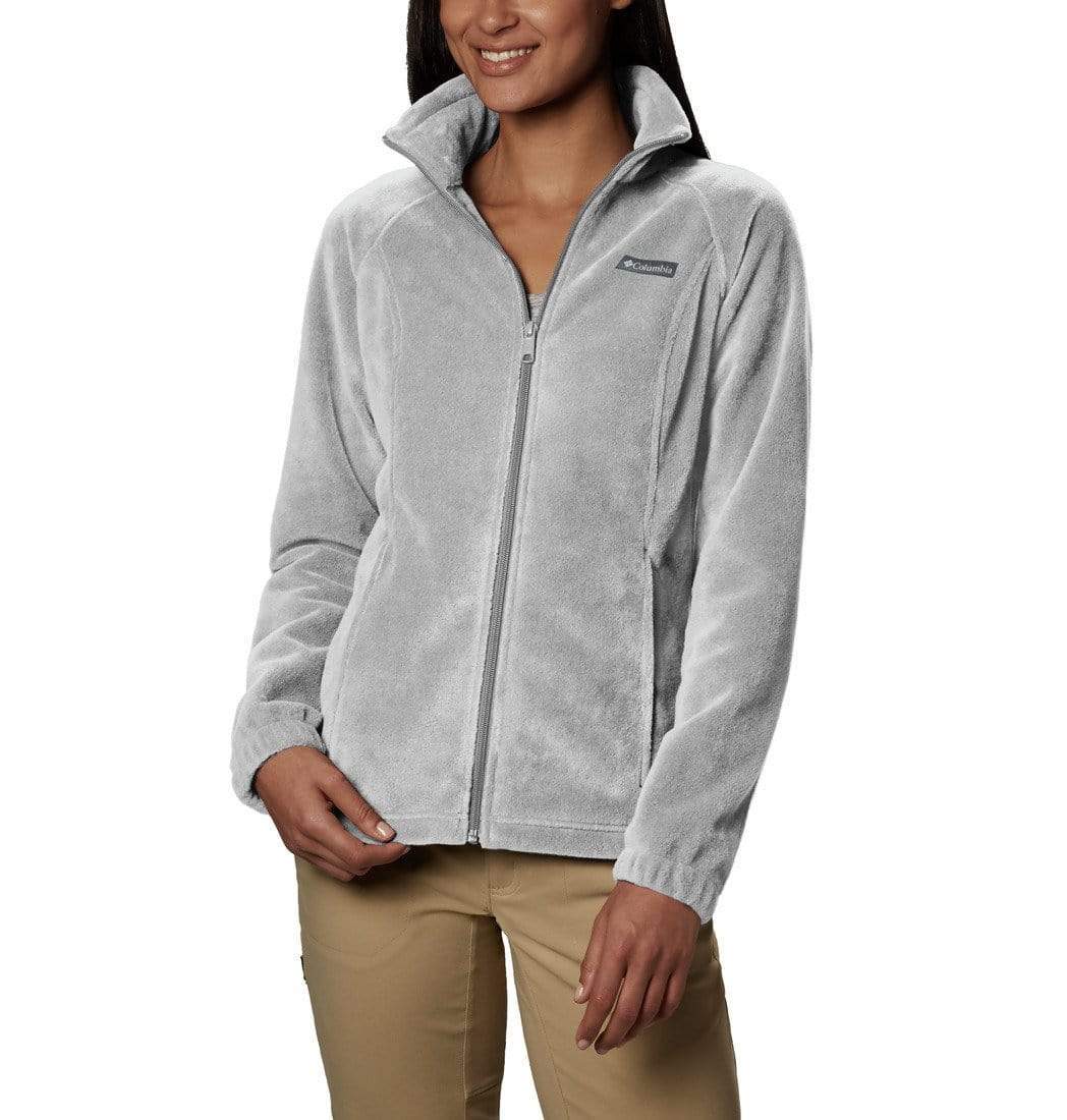 Columbia Jacket Women Small Gray Fleece Sweater Full Zip Coat Layer  Outdoors NM8