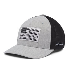 Columbia Headwear S/M / Columbia Grey Heather/Black Columbia - Mesh™ Tree Flag Ball Cap - High Crown