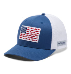 Columbia Headwear S/M / Night Tide/White Columbia - PFG Mesh™ Fish Flag Ball Cap