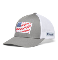 Columbia Headwear S/M / Titanium/White Columbia - PFG Mesh™ Fish Flag Ball Cap