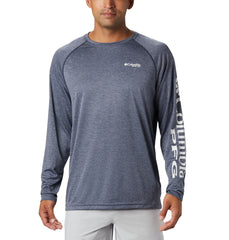 Columbia T-shirts S / Collegiate Navy Heather/White Columbia - Men's PFG Terminal Tackle™ Heather Long Sleeve Shirt