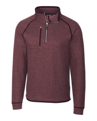 Cutter & Buck Fleece S / Bordeaux Heather Cutter & Buck - Men's Mainsail Half Zip