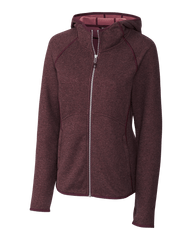 Cutter & Buck Fleece S / Bordeaux Heather Cutter & Buck - Women's Mainsail Hooded Jacket