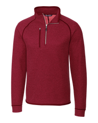 Cutter & Buck Fleece S / Cardinal Red Heather Cutter & Buck - Men's Mainsail Half Zip