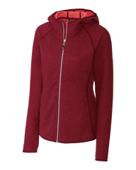 Cutter & Buck Fleece S / Cardinal Red Heather Cutter & Buck - Women's Mainsail Hooded Jacket