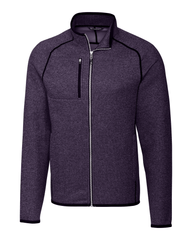 Cutter & Buck Fleece S / College Purple Heather Cutter & Buck - Men's Mainsail Jacket