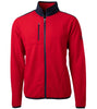 Cutter & Buck Fleece S / Red/Navy Blue Cutter & Buck - Men's Cascade Sherpa Fleece Jacket