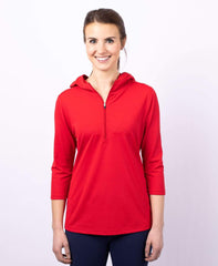 Cutter & Buck Layering Cutter & Buck - Women's Virtue Eco Pique Half Zip Hoodie