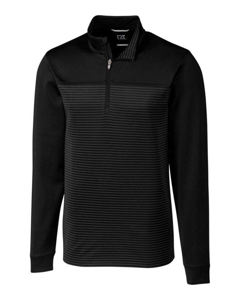 Cutter & Buck Layering S / Black Cutter & Buck - Men's Traverse Stripe Quarter Zip