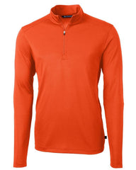 Cutter & Buck Layering S / College Orange Cutter & Buck - Men's Virtue Eco Pique Recycled Quarter Zip