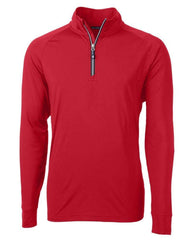 Cutter & Buck Layering S / Red Cutter & Buck - Men's Adapt Eco Knit Quarter Zip Pullover