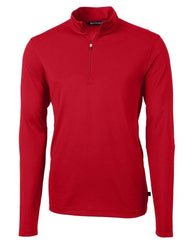 Cutter & Buck Layering S / Red Cutter & Buck - Men's Virtue Eco Pique Recycled Quarter Zip