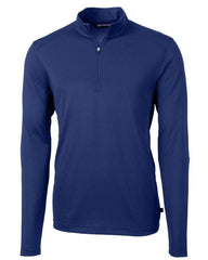 Cutter & Buck Layering S / Tour Blue Cutter & Buck - Men's Virtue Eco Pique Recycled Quarter Zip