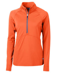 Cutter & Buck Layering XS / College Orange Cutter & Buck - Women's Adapt Eco Knit Half Zip Pullover