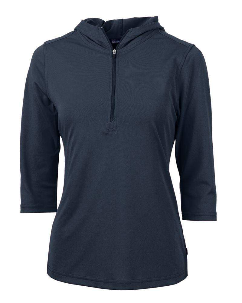 Cutter & Buck Layering XS / Navy Blue Cutter & Buck - Women's Virtue Eco Pique Half Zip Hoodie