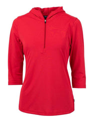 Cutter & Buck Layering XS / Red Cutter & Buck - Women's Virtue Eco Pique Half Zip Hoodie