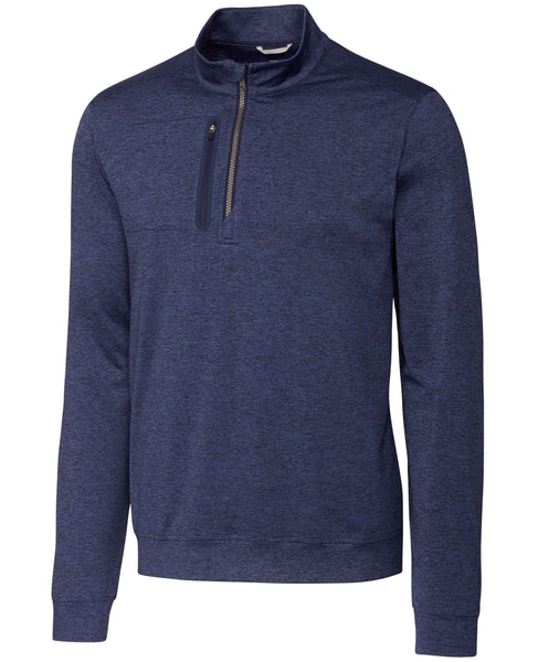 Cutter & Buck Outerwear S / Liberty Navy Cutter & Buck - Men's Stealth Heathered Quarter-Zip Pullover