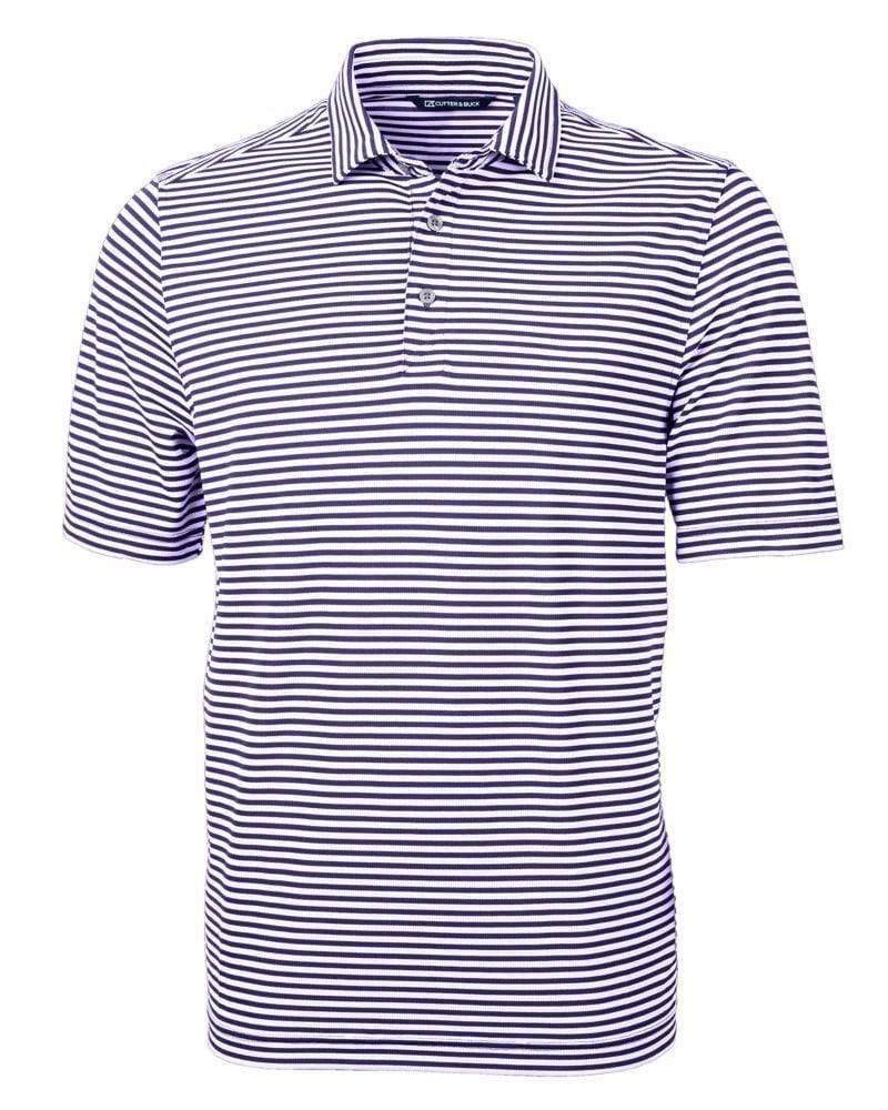 Cutter & Buck Polos S / College Purple Cutter & Buck - Men's Eco Pique Stripe Recycled Polo