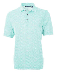 Cutter & Buck Polos S / Fresh Mint Cutter & Buck - Men's Virtue Eco Pique Botanical Print Polo