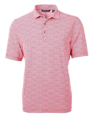 Cutter & Buck Polos S / Red Cutter & Buck - Men's Virtue Eco Pique Botanical Print Polo