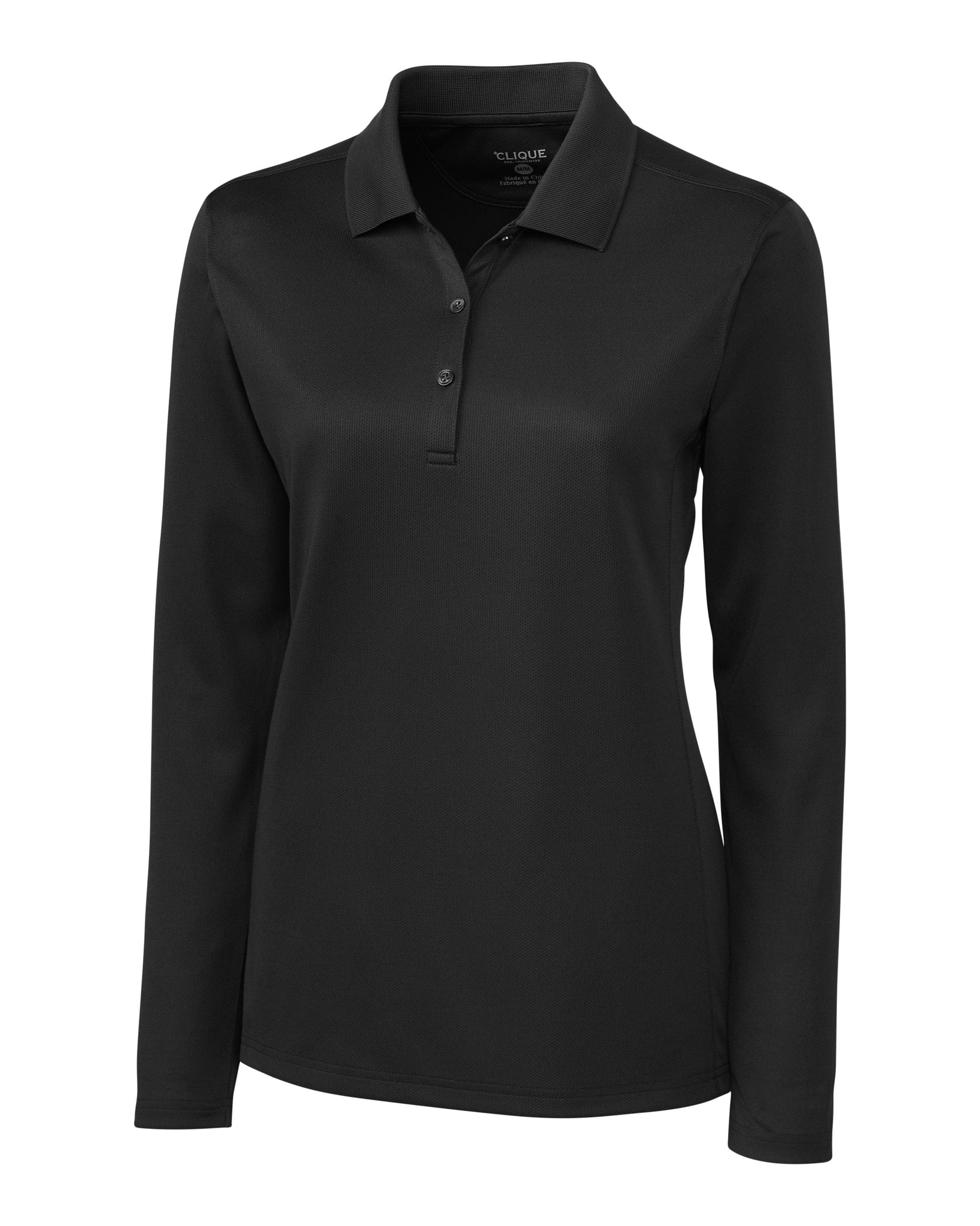 Cutter & Buck Polos XS / Black Cutter & Buck - Clique Women's Ice Pique Long Sleeve Polo