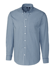 Cutter & Buck Woven Shirts S / Liberty Navy Cutter & Buck - Men's L/S Stretch Gingham