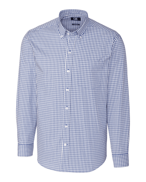 Cutter & Buck Woven Shirts S / Tour Blue Cutter & Buck - Men's L/S Stretch Gingham