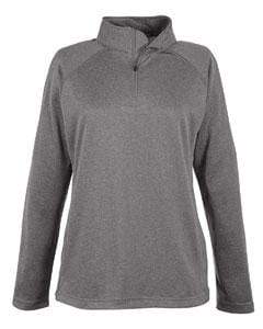 Devon & Jones Layering S / DARK GREY HEATHER Devon & Jones Ladies' Stretch Tech-Shell® Compass Quarter-Zip