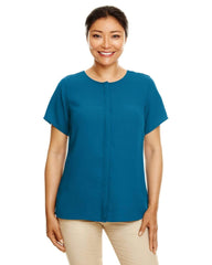 Devon & Jones Sweaters Devon & Jones - Women's Perfect Fit™ Short Sleeve Crepe Blouse