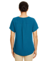 Devon & Jones Sweaters Devon & Jones - Women's Perfect Fit™ Short Sleeve Crepe Blouse