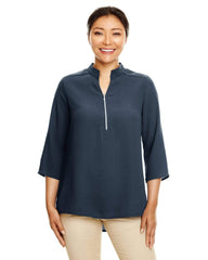 Devon & Jones Sweaters Devon & Jones - Women's Perfect Fit™ Three-Quarter Sleeve Crepe Tunic