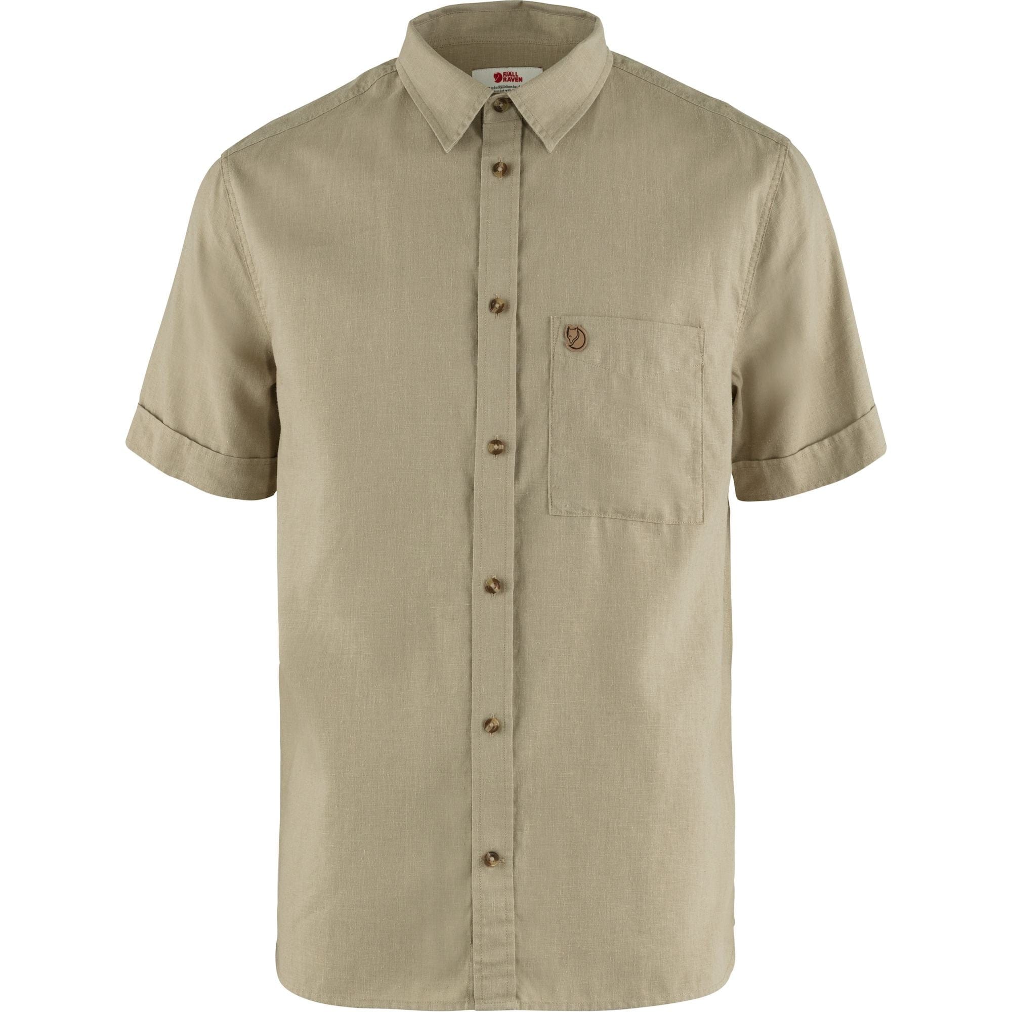 Fjällräven Woven Shirts XS / Sand Stone FJÄLLRÄVEN - Men's Övik Travel Shirt Short Sleeve