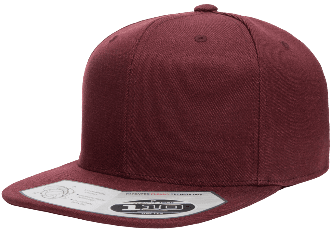 Flexfit Headwear One Size / Maroon Flexfit - 110® Flat Bill Snapback Cap