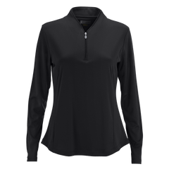 Greg Norman Layering S / Black Greg Norman - Women's Play Dry® Tulip Neck ¼-Zip