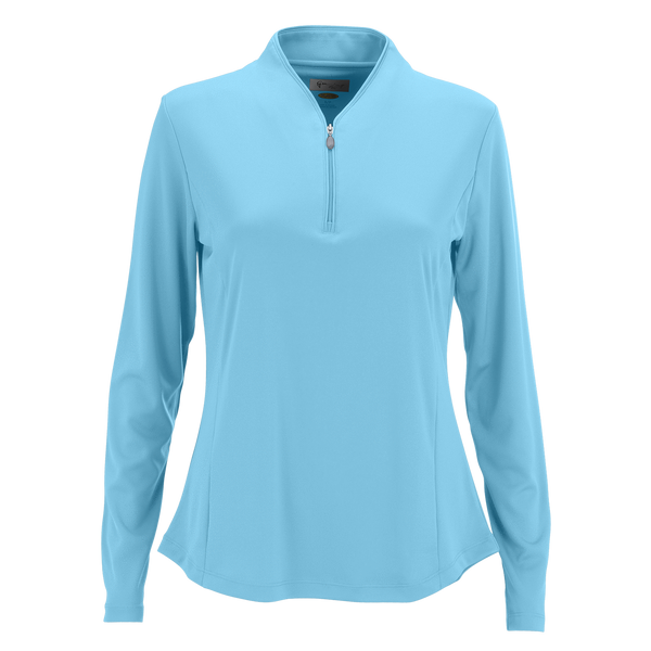 Greg Norman Layering S / Sky Greg Norman - Women's Play Dry® Tulip Neck ¼-Zip