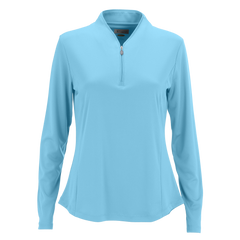 Greg Norman Layering S / Sky Greg Norman - Women's Play Dry® Tulip Neck ¼-Zip