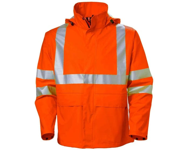 Helly Hansen Workwear Outerwear Helly Hansen Workwear - Men's Alta Hi Vis Waterproof Rain Jacket ANSI