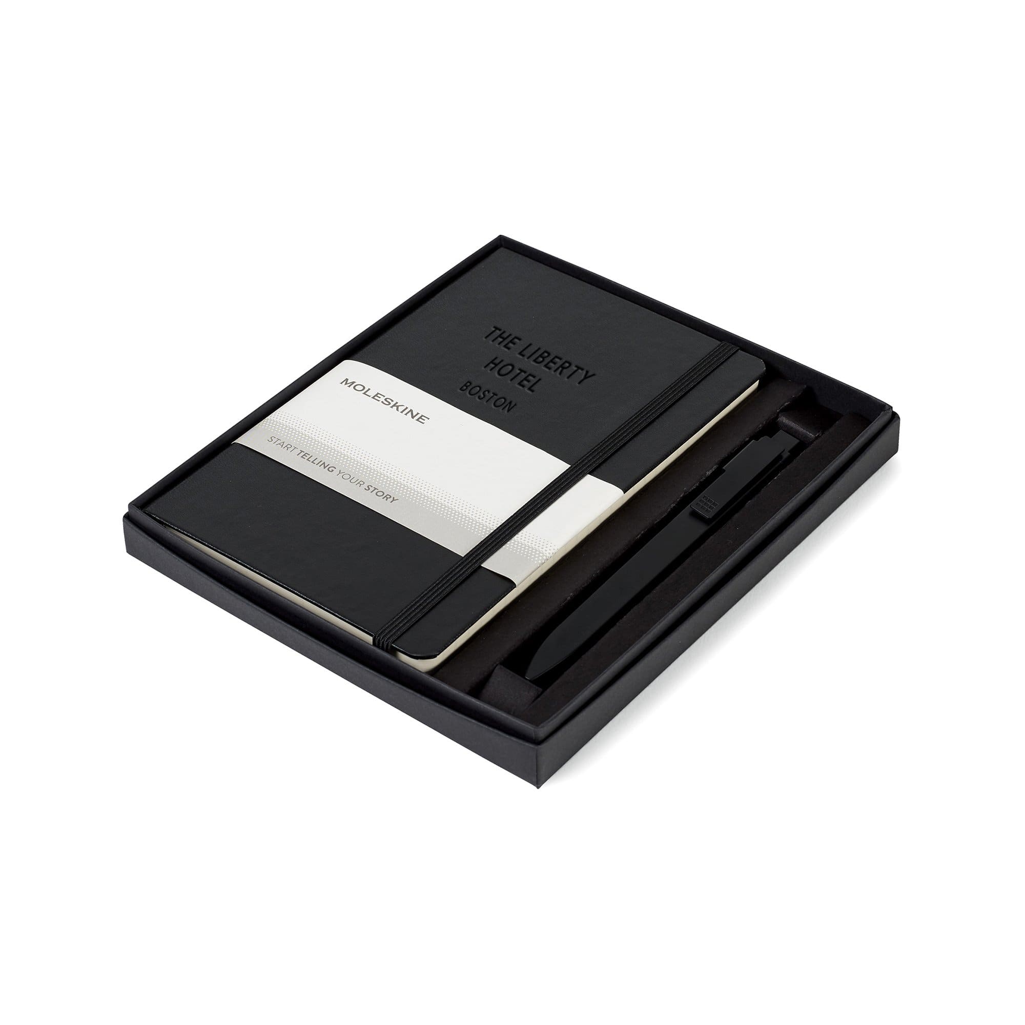 Moleskine - Hard Cover Medium Notebook and GO Pen Gift Set