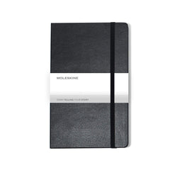 Moleskine - 25 piece minimum Accessories OSFA / BLACK Moleskine® Hard Cover Plain Large Notebook (5