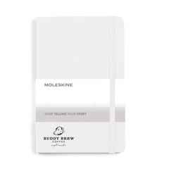 Moleskine - 25 piece minimum Accessories OSFA / White Moleskine® Hard Cover Ruled Medium Notebook (4.5