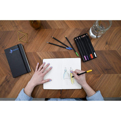Moleskine Accessories One Size / Black Moleskine - Coloring Kit w/ Sketchbook and Watercolor Pencils