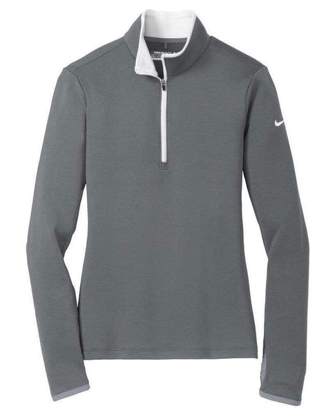 Nike Layering S / Dark Grey/White Nike - Women's Dri-FIT Stretch 1/2-Zip Cover-Up